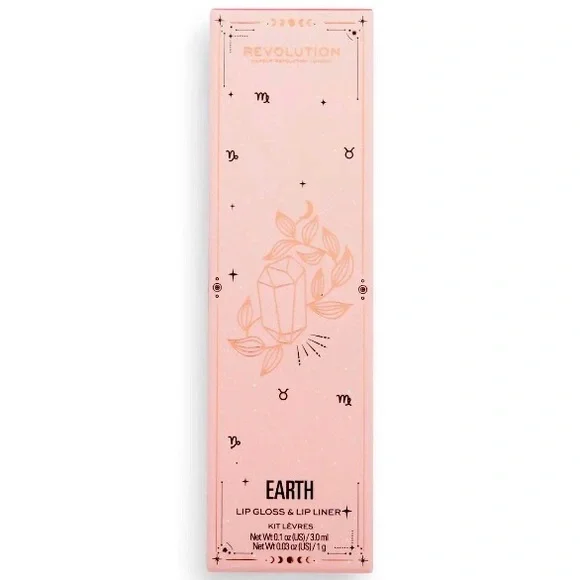 Makeup Revolution London Earth Taurus Capricorn Virgo Lip Gloss Lip Liner Kit - Picture 12 of 12
